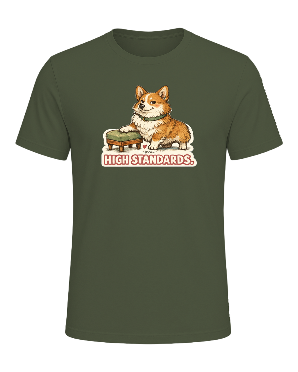Low Rider. High Standards. Tee — Military Green