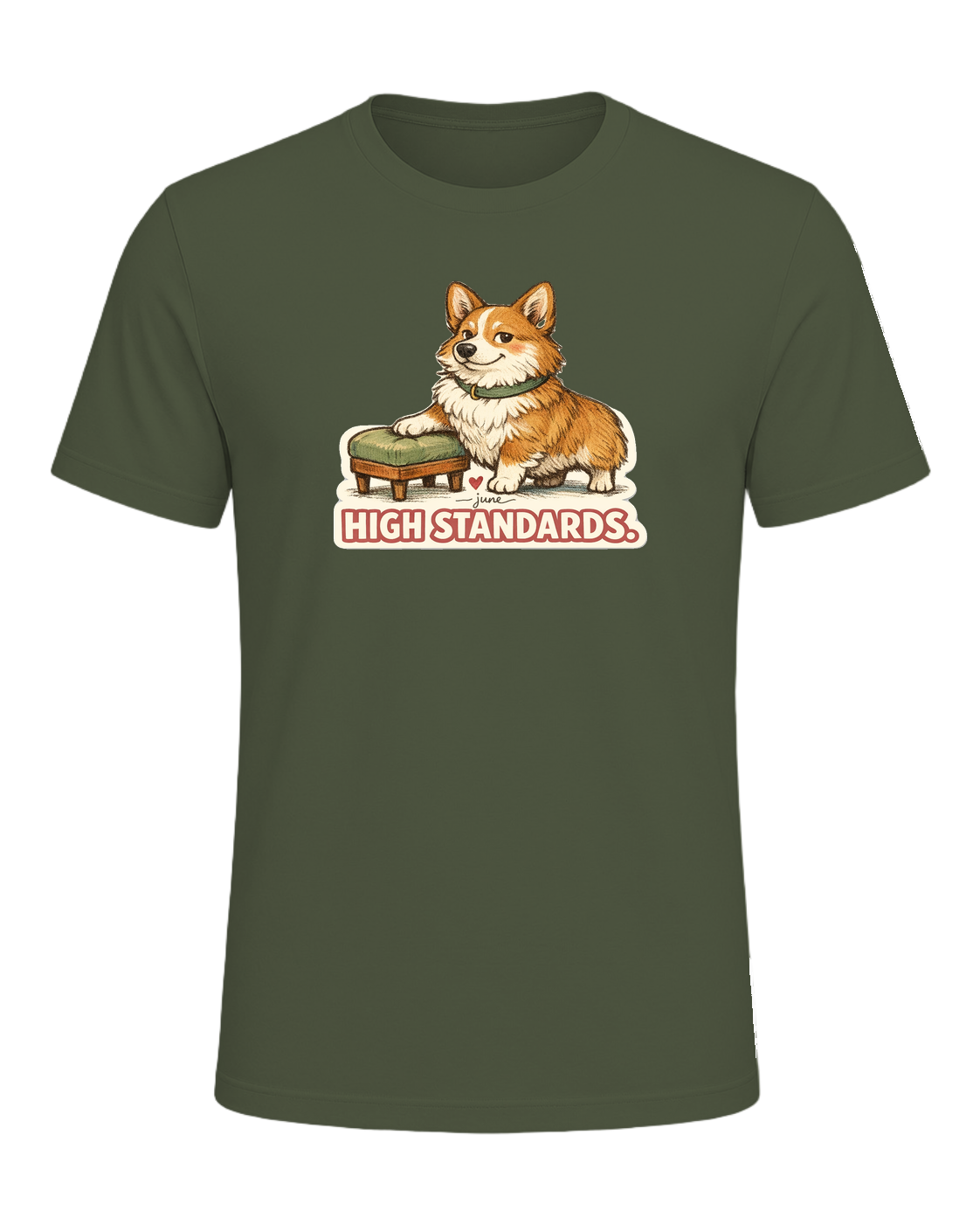 Low Rider. High Standards. Tee — Military Green