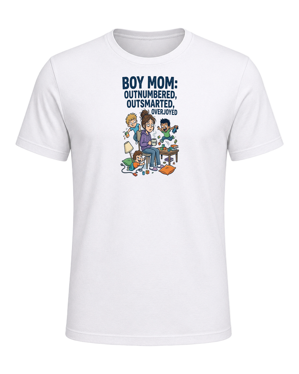 Boy Mom Humor — White