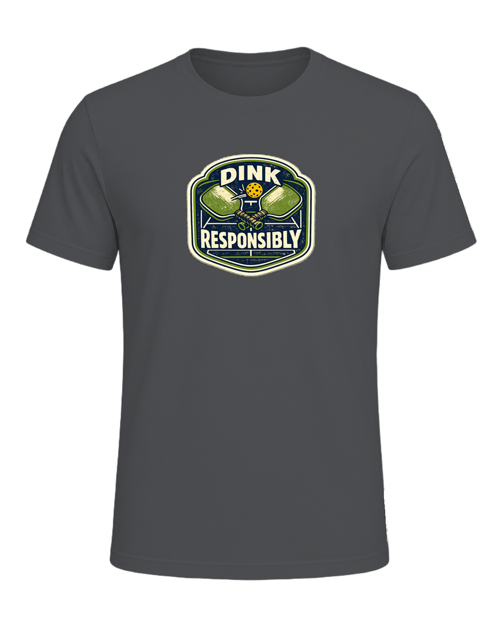 Dink Responsibly Tee — Asphalt