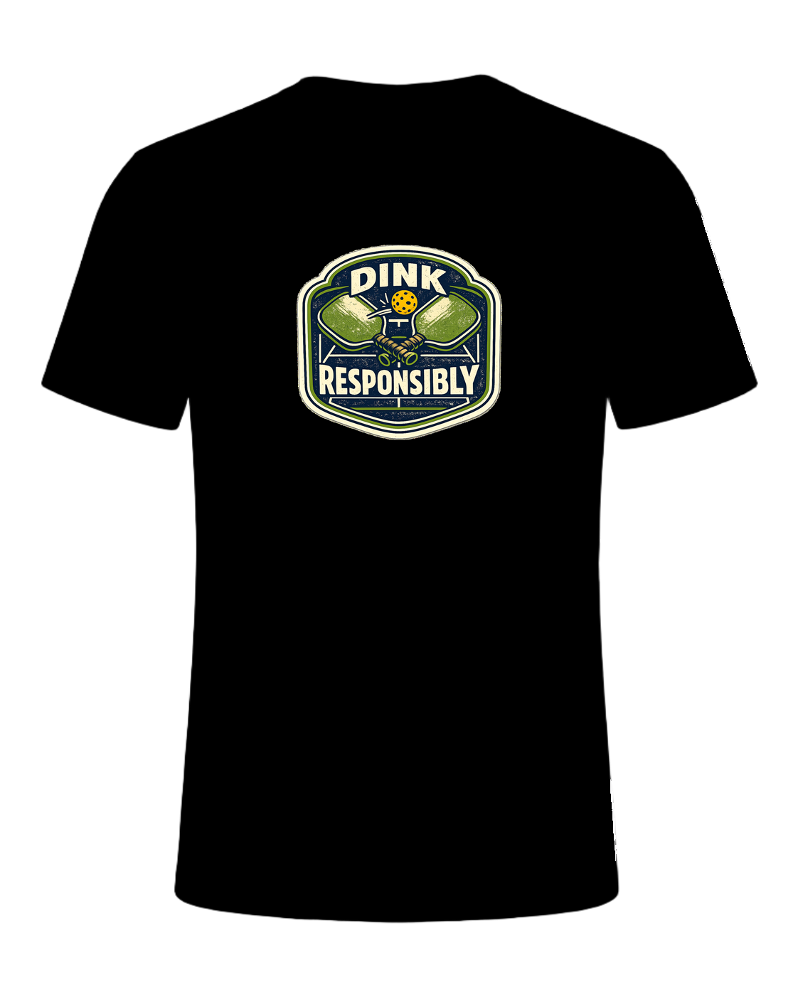 Dink Responsibly Tee — Black