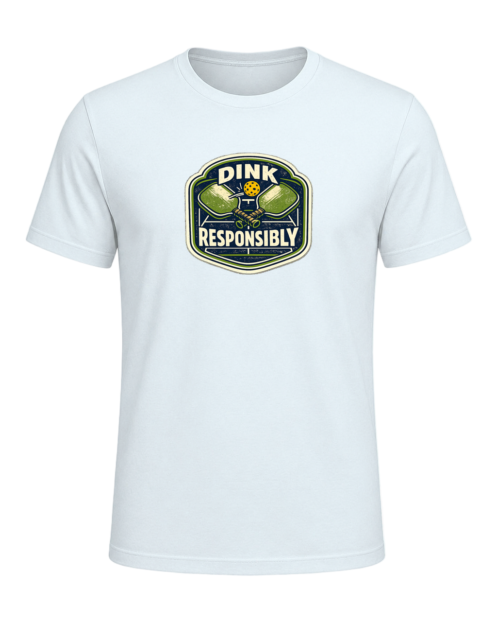 Dink Responsibly Tee — Heather Ice Blue