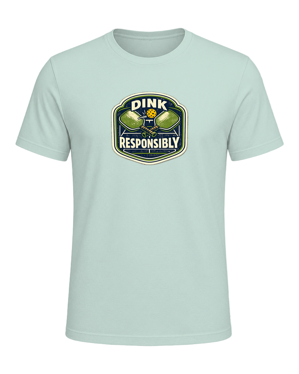 Dink Responsibly Tee — Heather Prism Mint