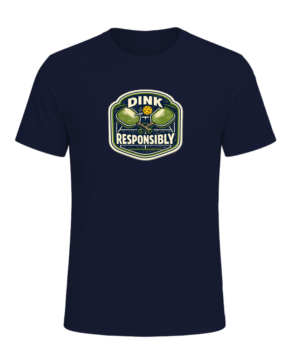 Dink Responsibly Tee — Navy