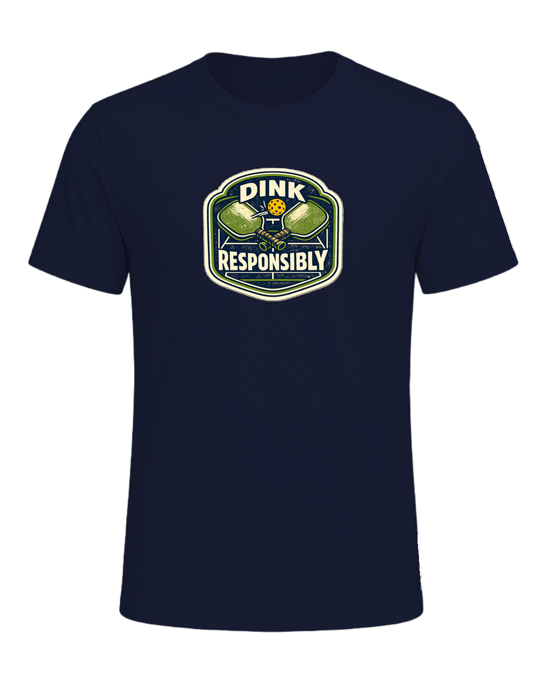 Dink Responsibly Tee — Navy