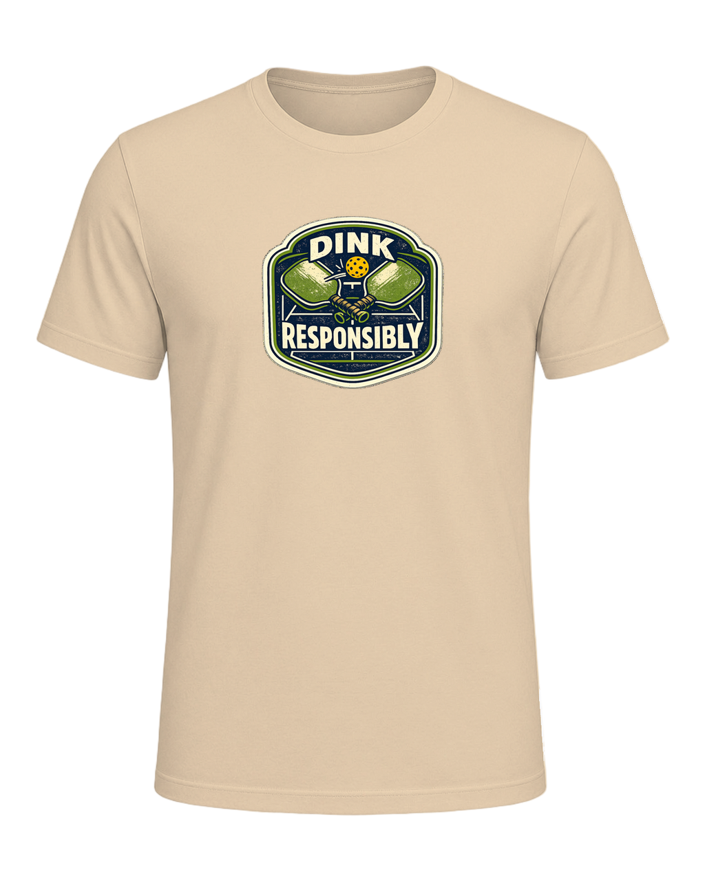 Dink Responsibly Tee — Soft Cream