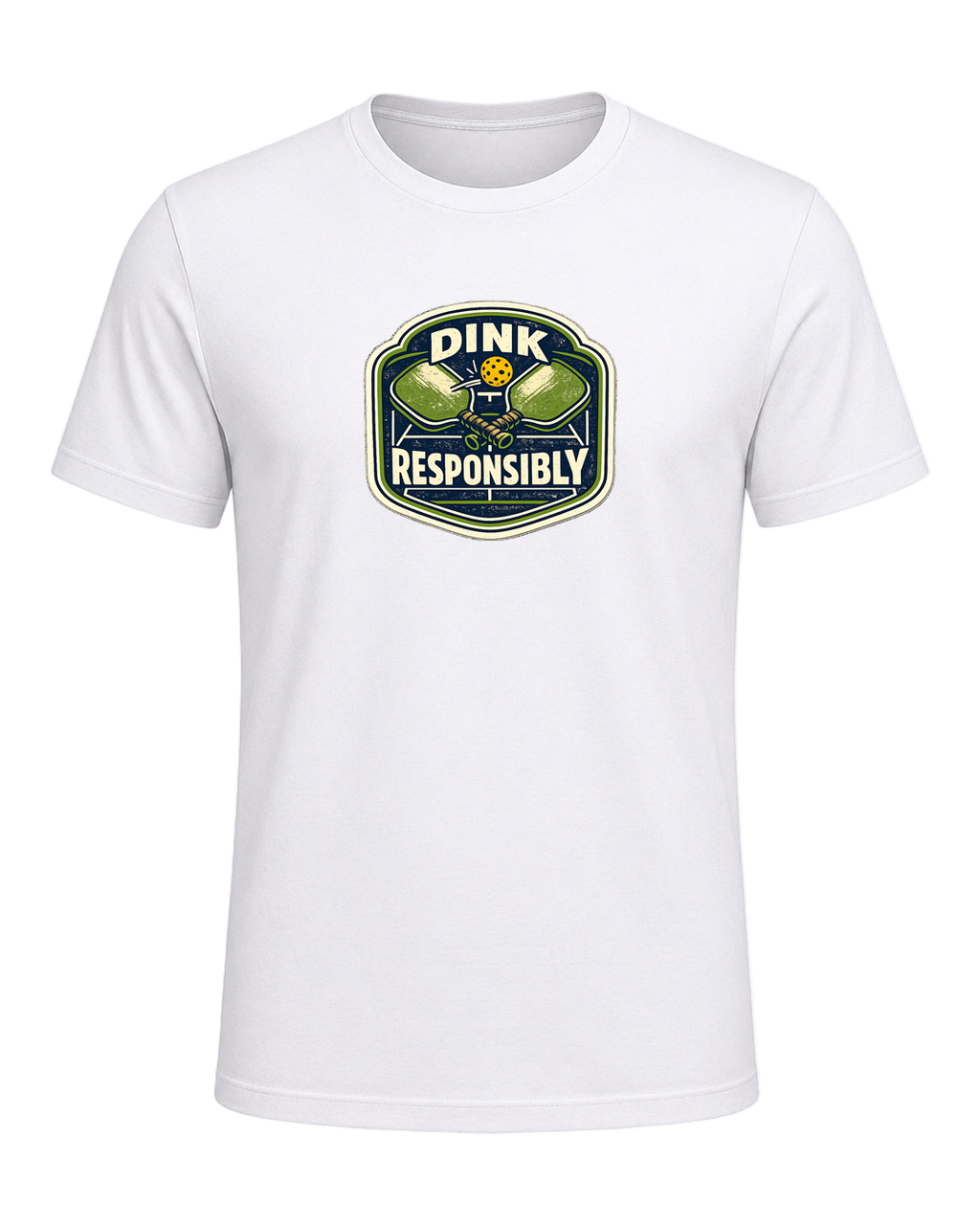 Dink Responsibly Tee — White
