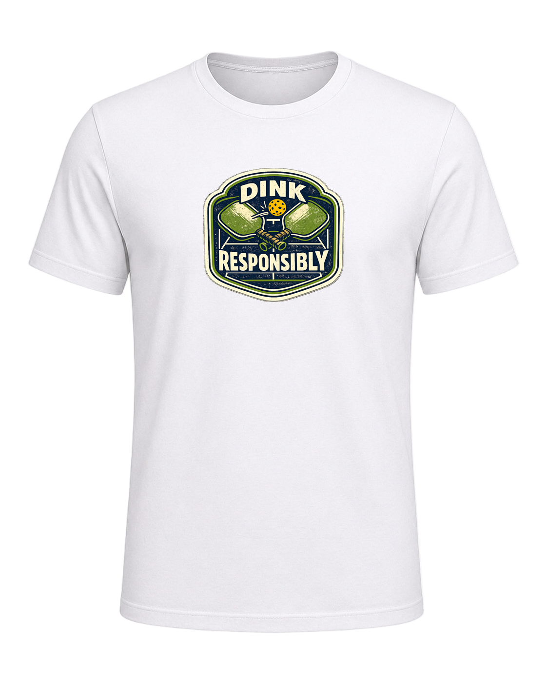 Dink Responsibly Tee — White