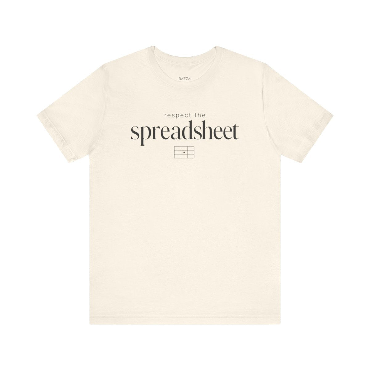 Funny Spreadsheet T-Shirt — Respect the Spreadsheet — t-shirt design