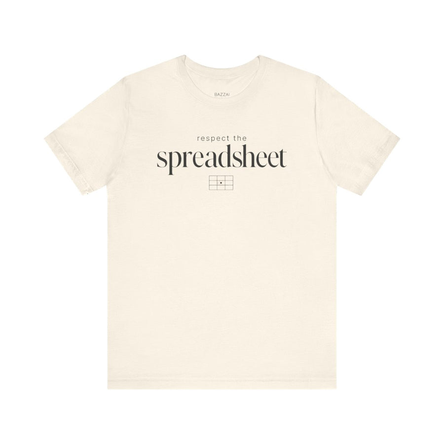Funny Spreadsheet T-Shirt — Respect the Spreadsheet