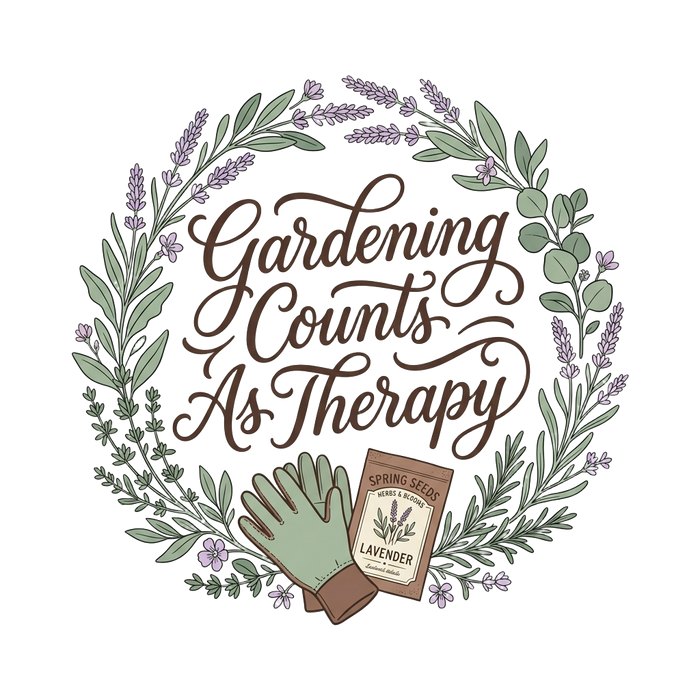 GARDENING COUNTS AS THERAPY — Soft Garden Gift