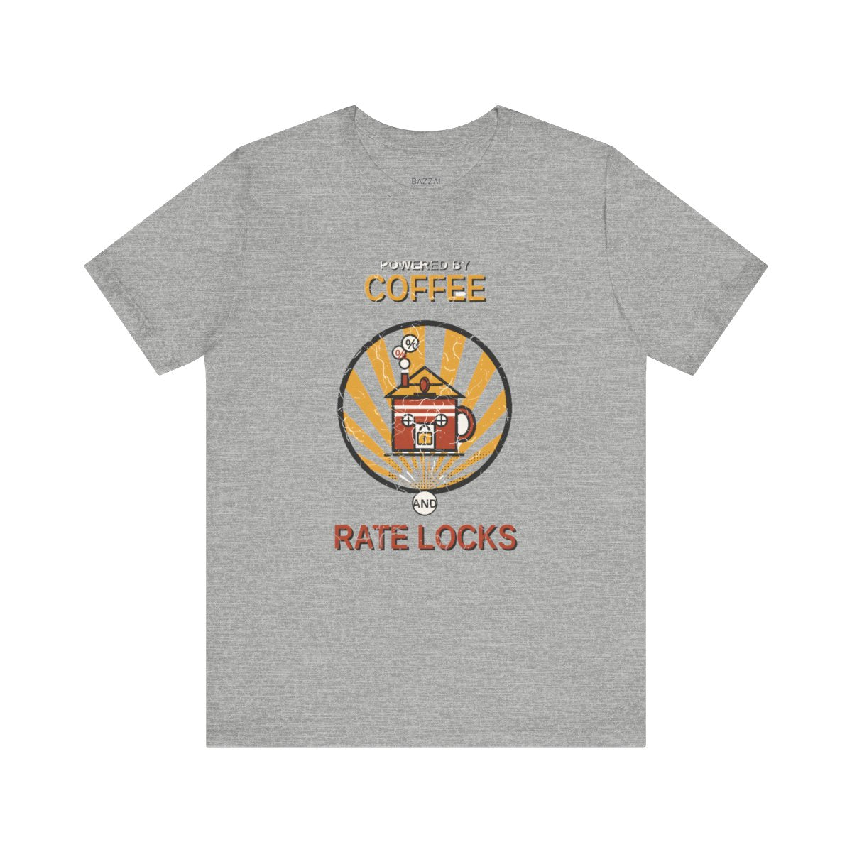 Mortgage Broker T-Shirt — Powered by Coffee and Rate Locks — mortgage t-shirt design