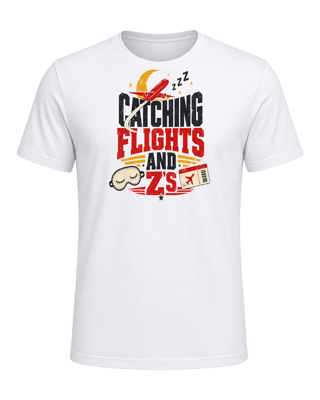 CATCHING FLIGHTS AND Z'S — White