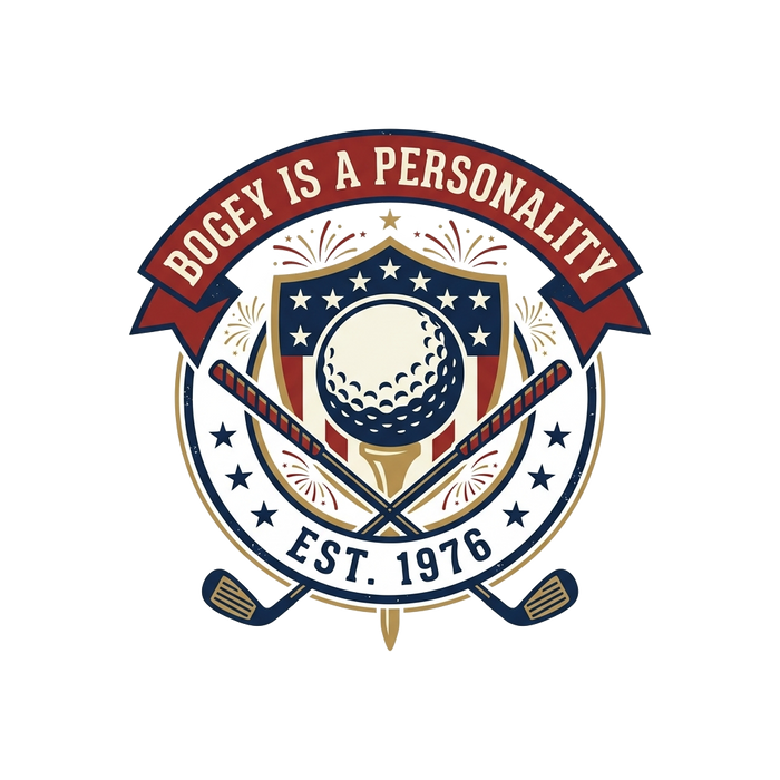 BOGEY IS A PERSONALITY — Retro Badge Tee