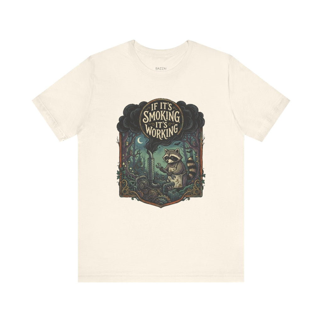Funny Mechanic T-Shirt — If It's Smoking It's Working — t-shirt design