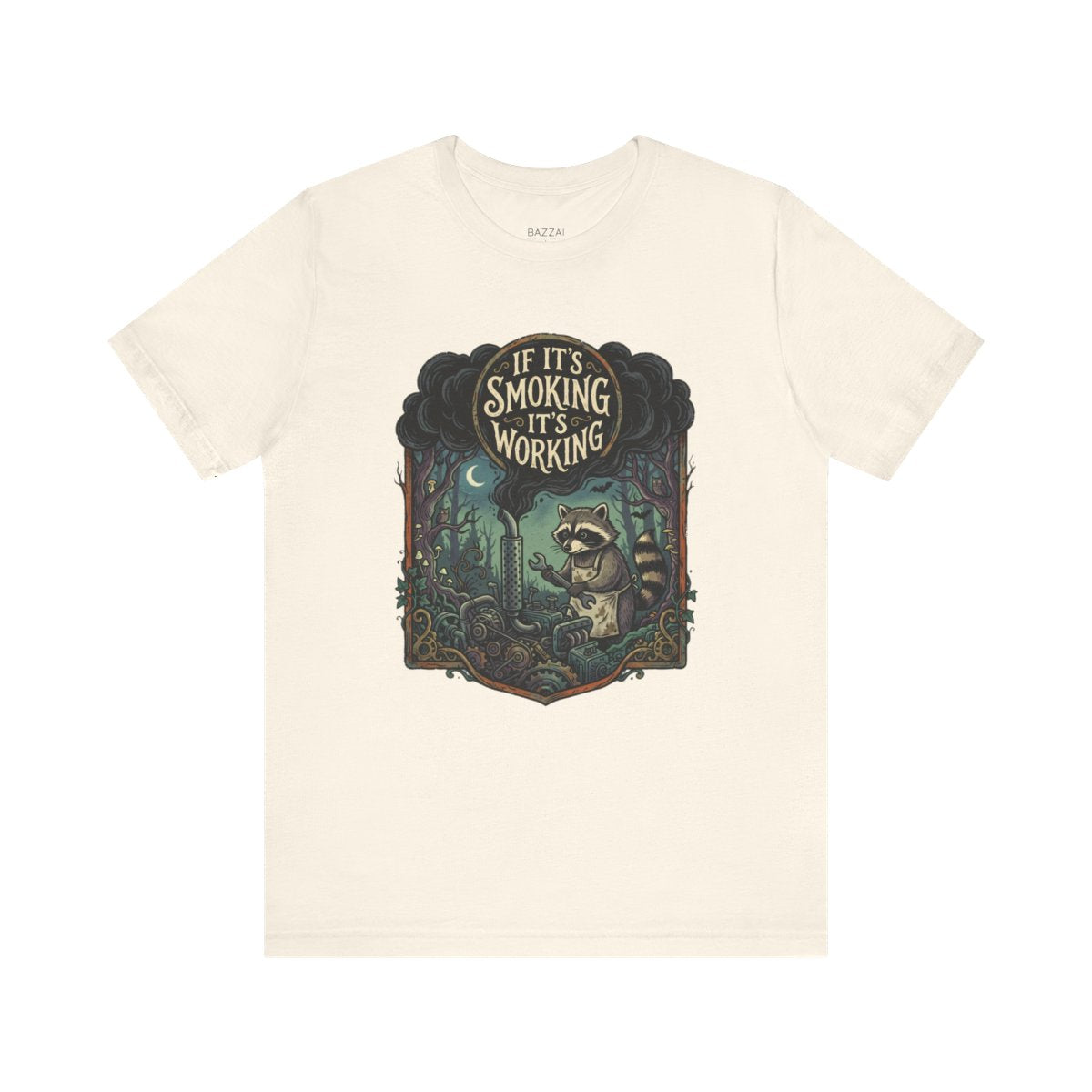 Funny Mechanic T-Shirt — If It's Smoking It's Working — t-shirt design