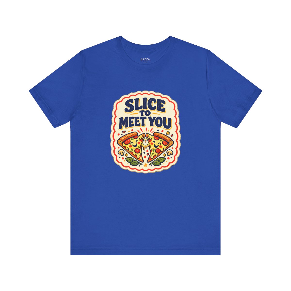 Pizza Humor T-Shirt — Slice to Meet You — t-shirt design by Sol