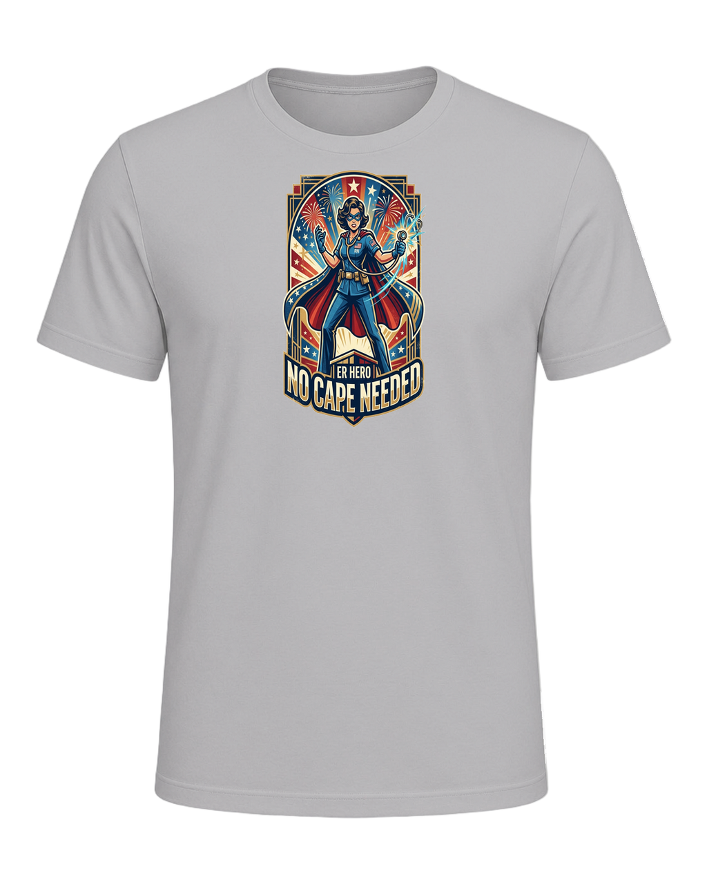 ER Nurse Superhero — Athletic Heather