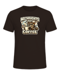 No Thoughts Just Coffee Tee — Brown