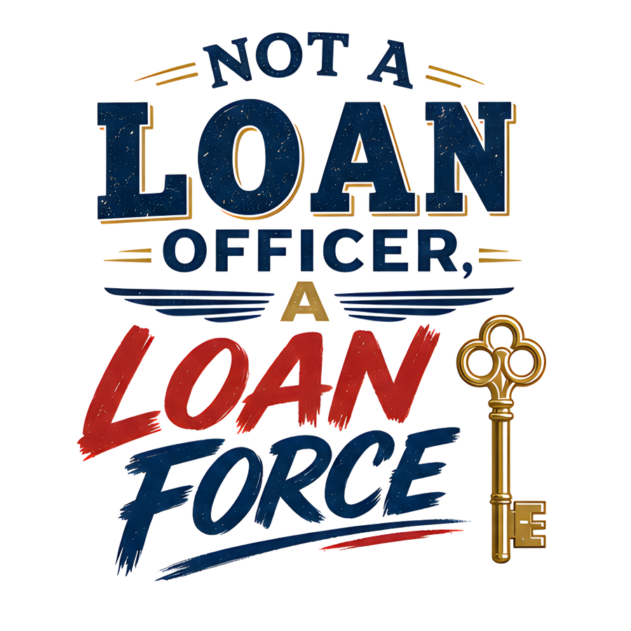NOT A LOAN OFFICER, A LOAN FORCE — Retro Badge Tee