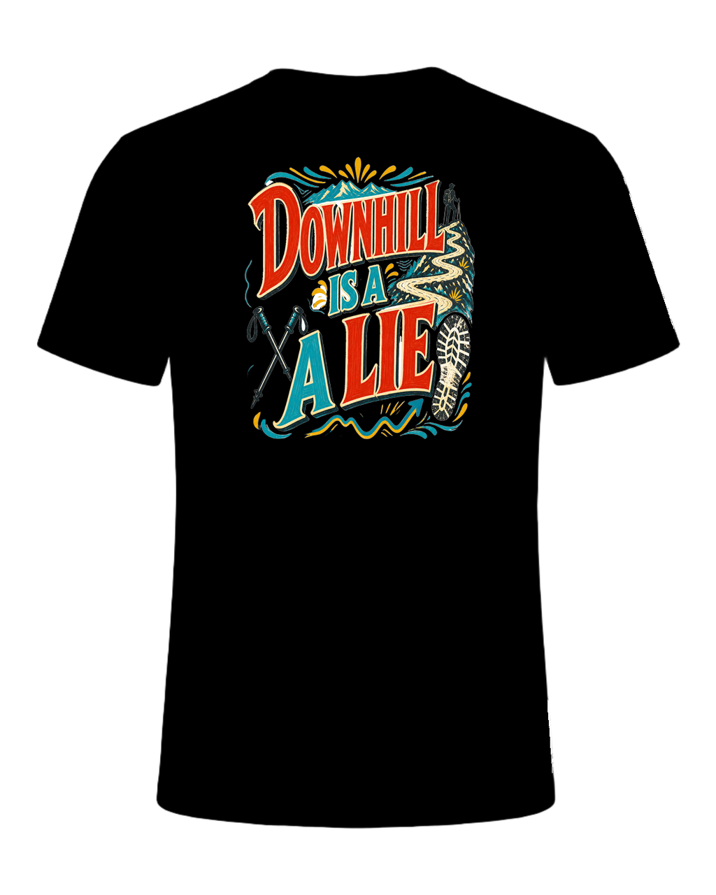 DOWNHILL IS A LIE — Black