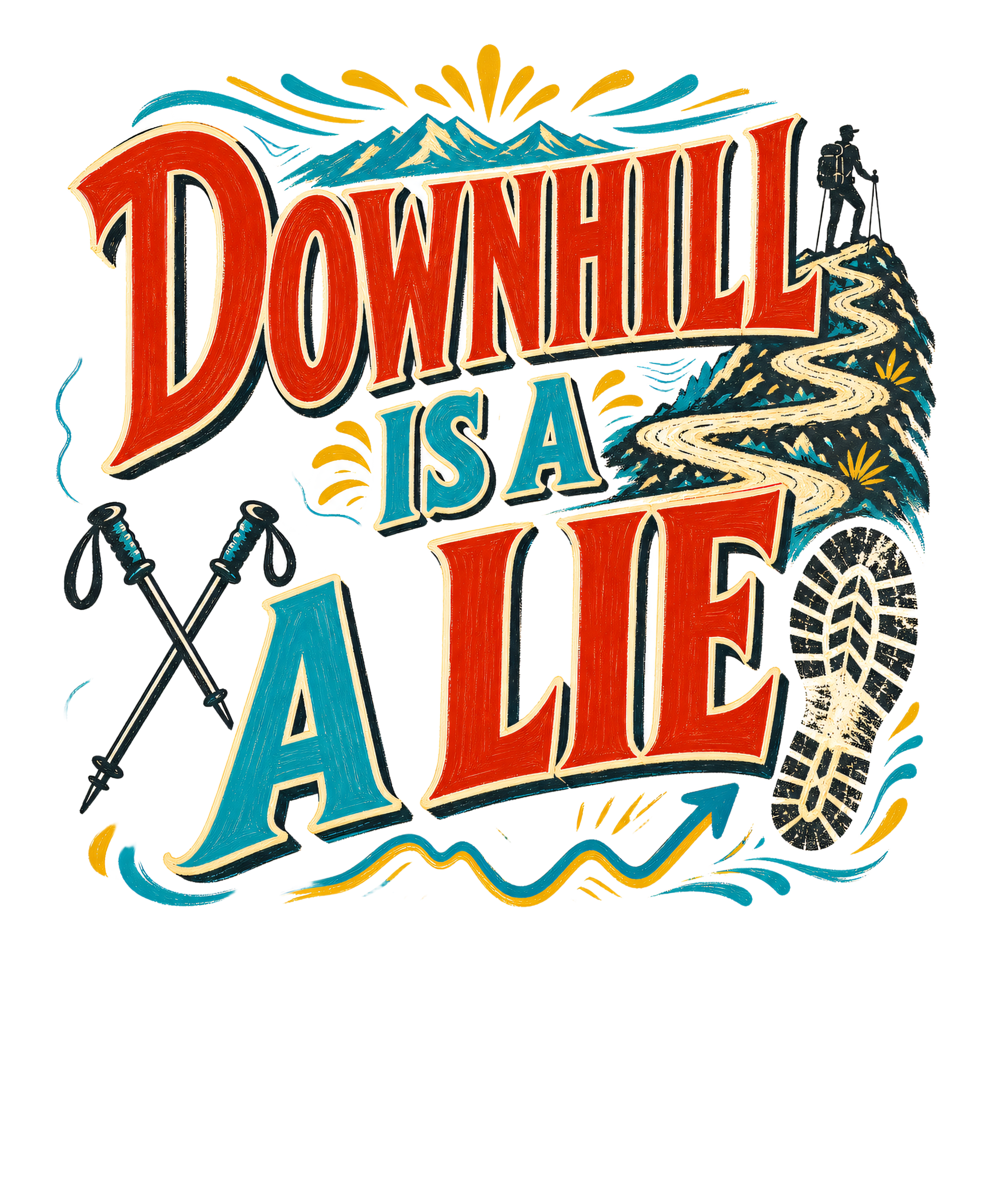 DOWNHILL IS A LIE Hoodie