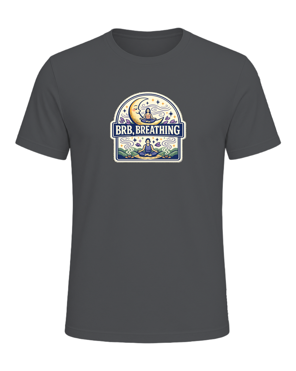 Brb, Breathing Tee — Asphalt
