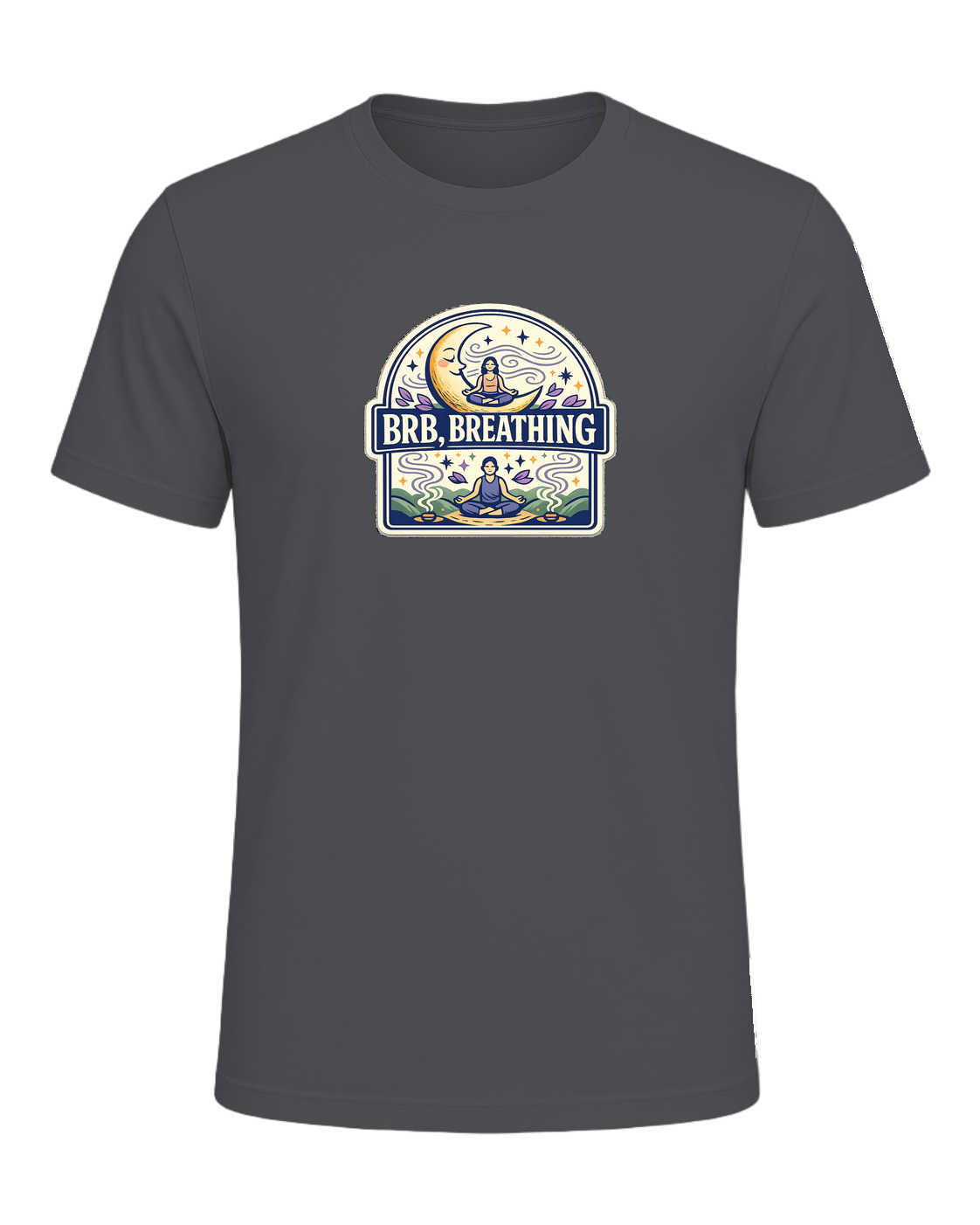 Brb, Breathing Tee — Asphalt