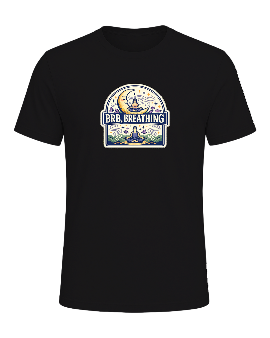 Brb, Breathing Tee — Dark Grey Heather