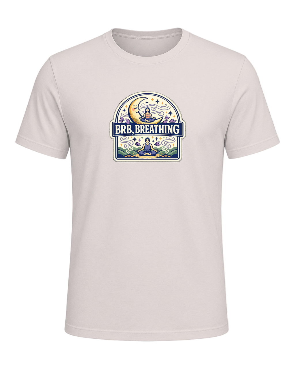 Brb, Breathing Tee — Heather Dust