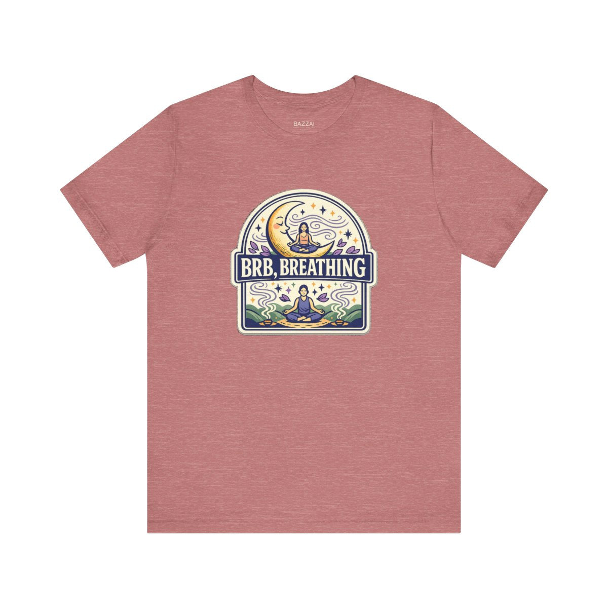Funny Mindfulness T-Shirt — Brb, Breathing — meditation mindful t-shirt design by Margaux