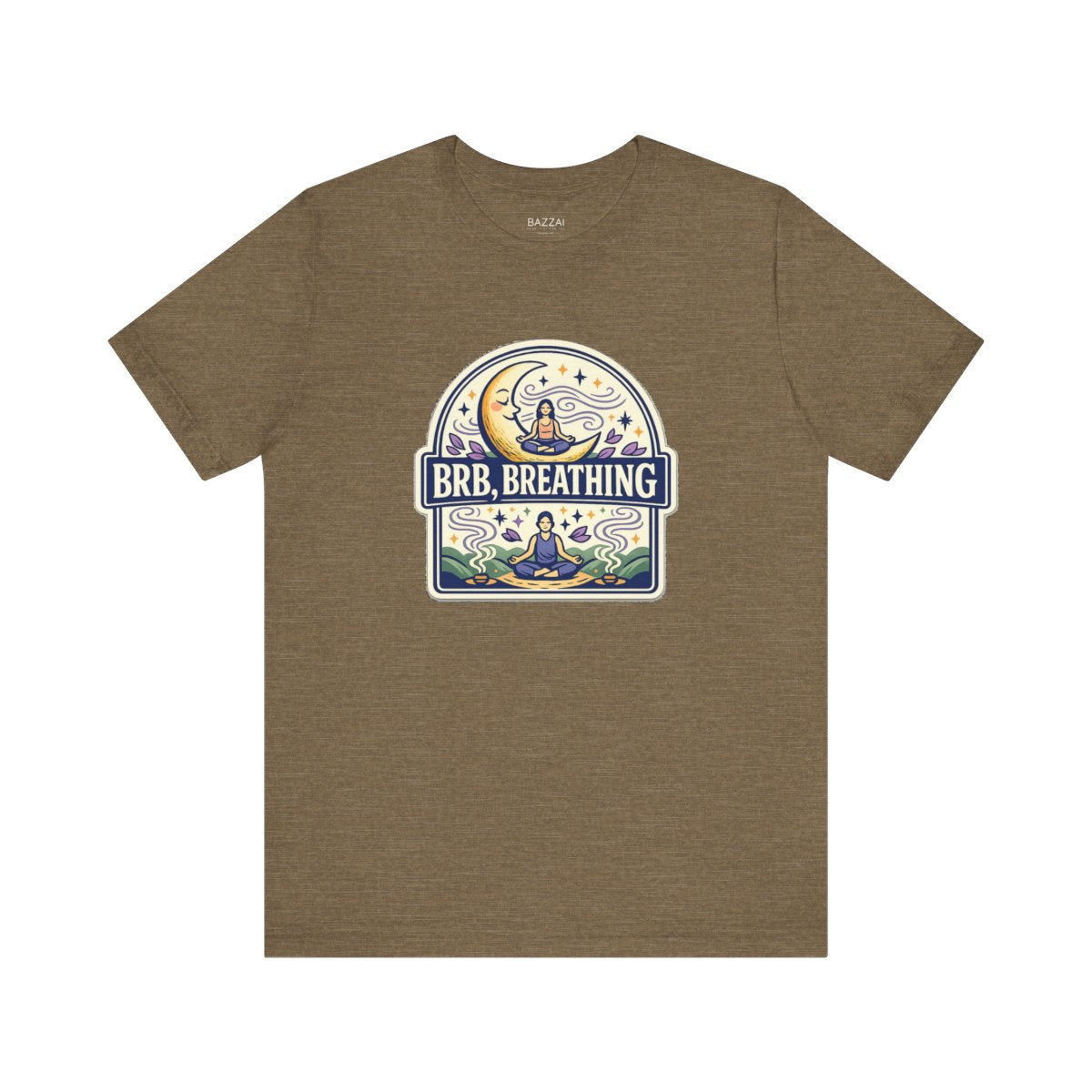 Funny Mindfulness T-Shirt — Brb, Breathing — meditation mindful t-shirt design by Margaux