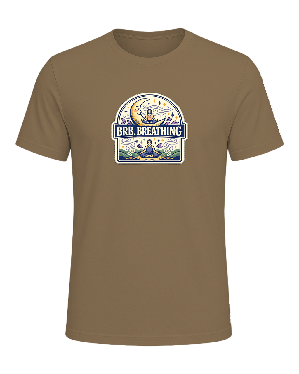 Brb, Breathing Tee — Heather Olive