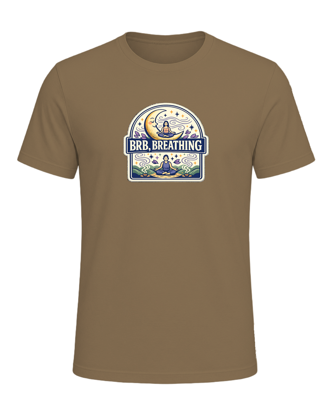 Brb, Breathing Tee — Heather Olive