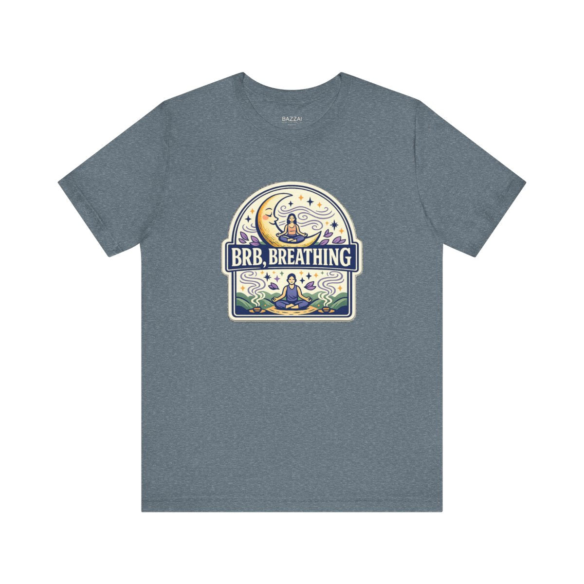 Funny Mindfulness T-Shirt — Brb, Breathing — meditation mindful t-shirt design by Margaux