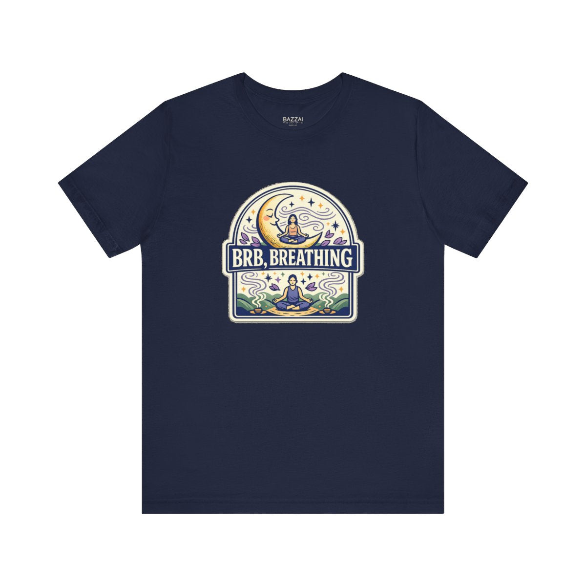 Funny Mindfulness T-Shirt — Brb, Breathing — meditation mindful t-shirt design by Margaux