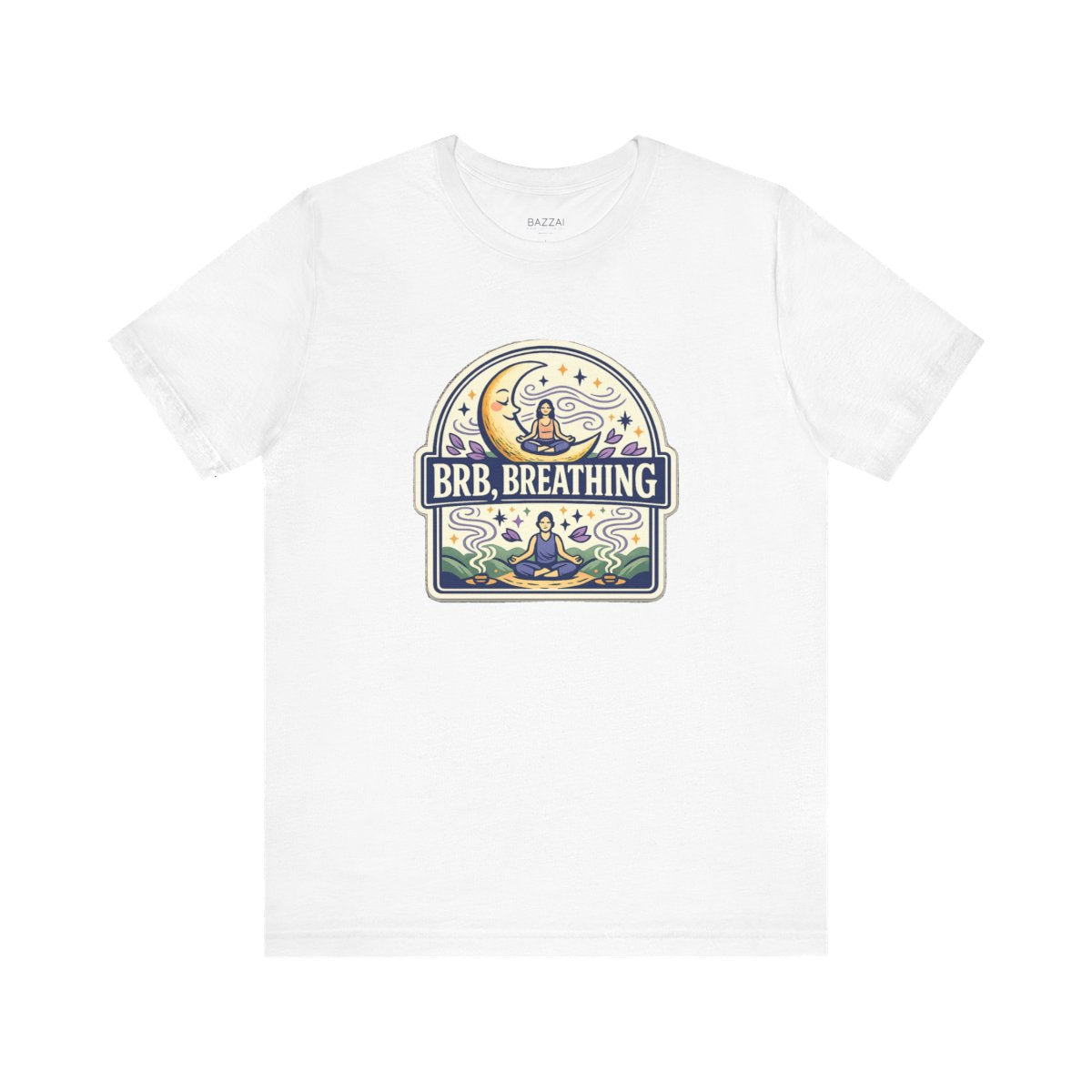 Funny Mindfulness T-Shirt — Brb, Breathing — meditation mindful t-shirt design by Margaux