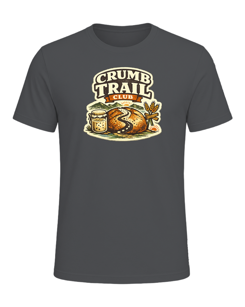 Crumb Trail Club Tee — Asphalt