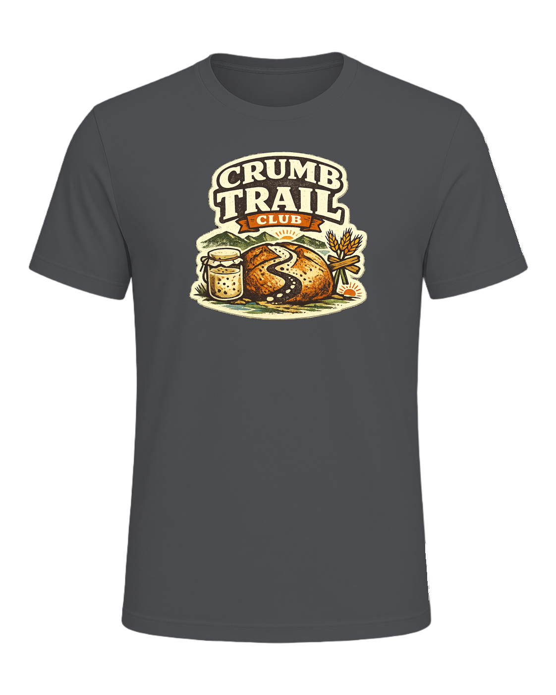 Crumb Trail Club Tee — Asphalt