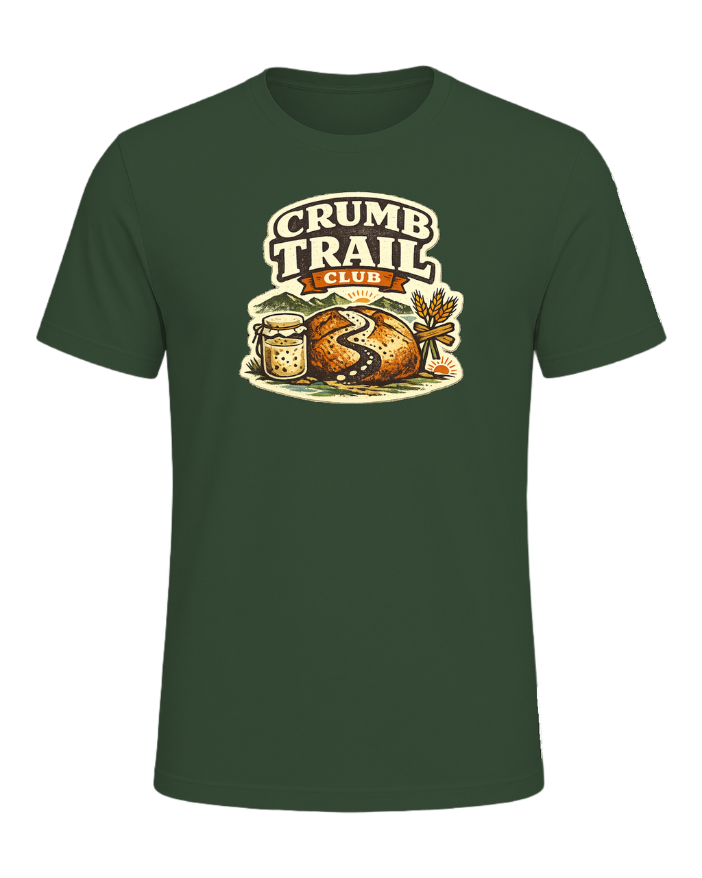 Crumb Trail Club Tee — Heather Forest