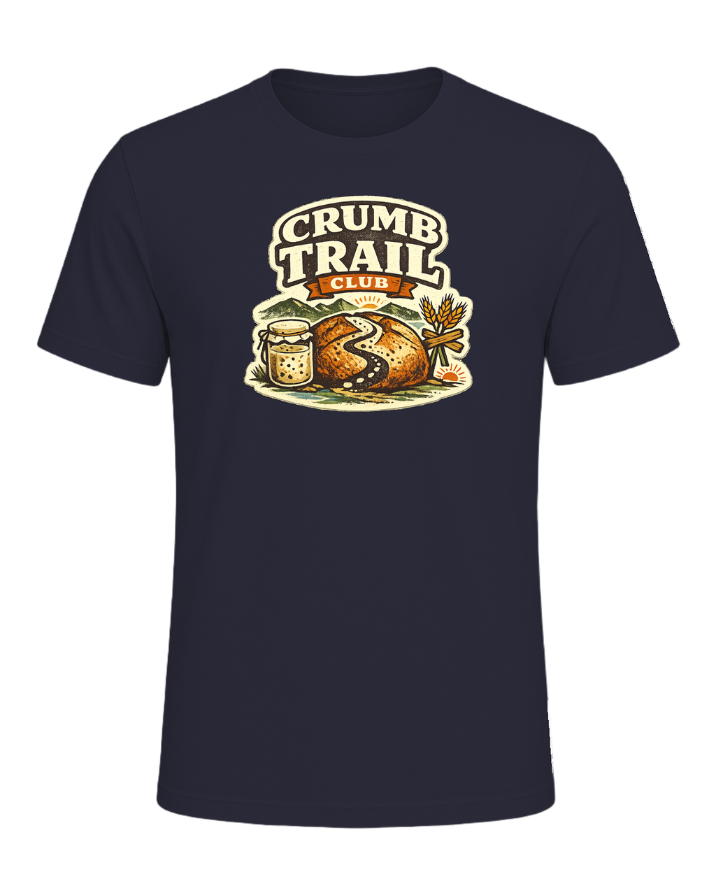 Crumb Trail Club Tee — Heather Navy