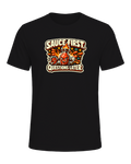 Sauce First, Questions Later Tee — Dark Grey Heather