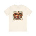 Funny Chili T-Shirt — Sauce First, Questions Later — t-shirt design by Sol