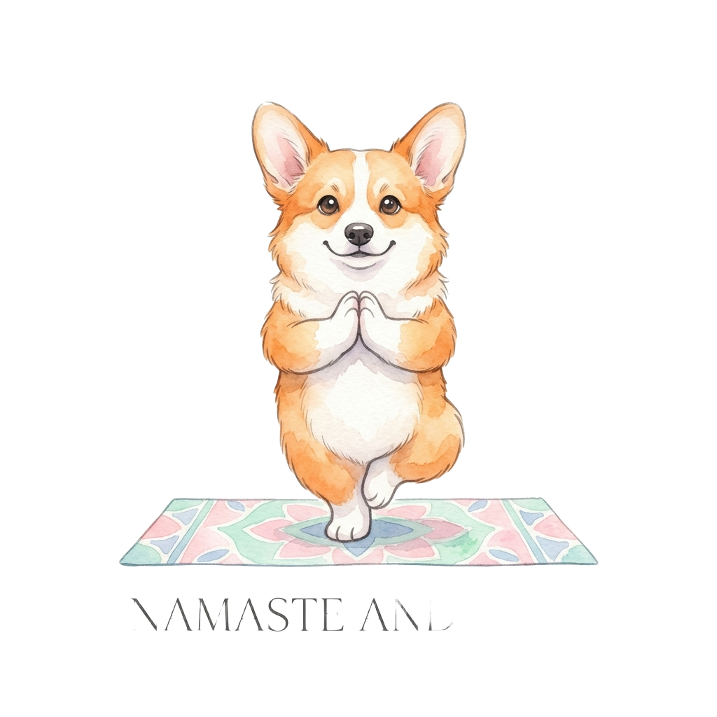 Corgi + Yoga