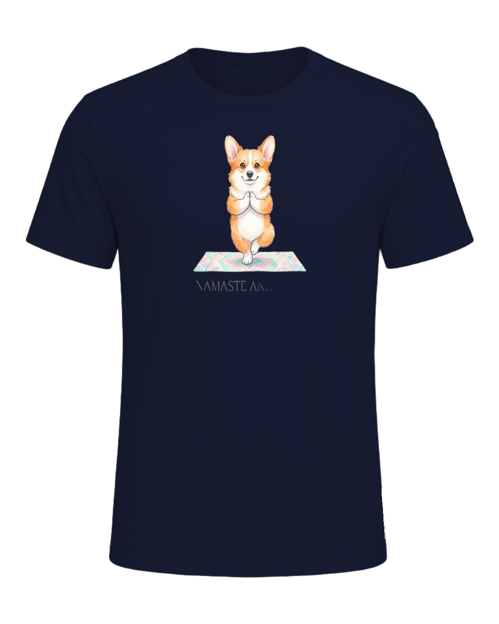 Corgi + Yoga — Navy