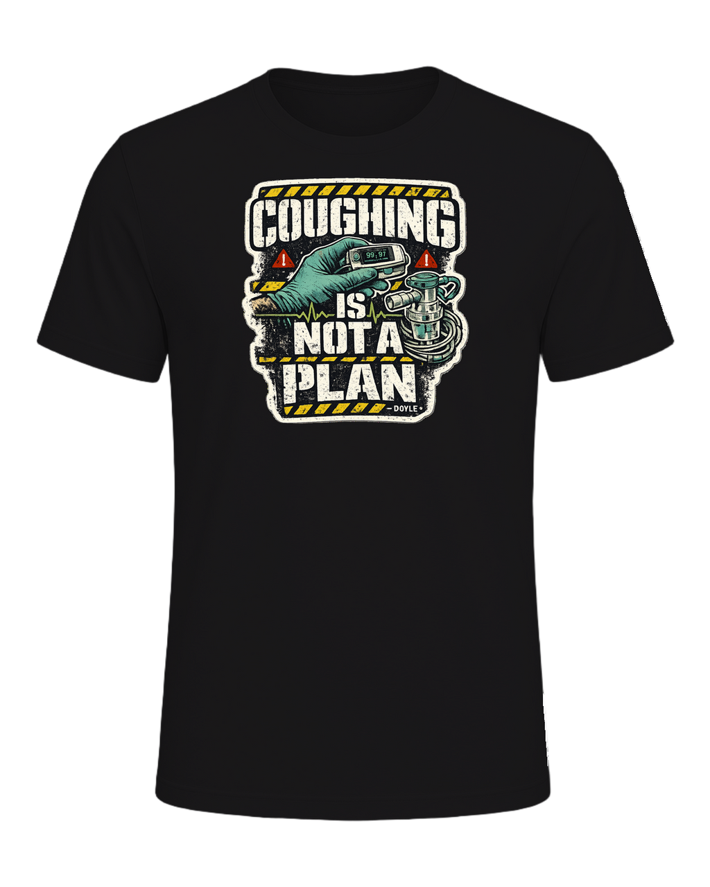 Coughing Is Not A Plan Tee — Dark Grey Heather