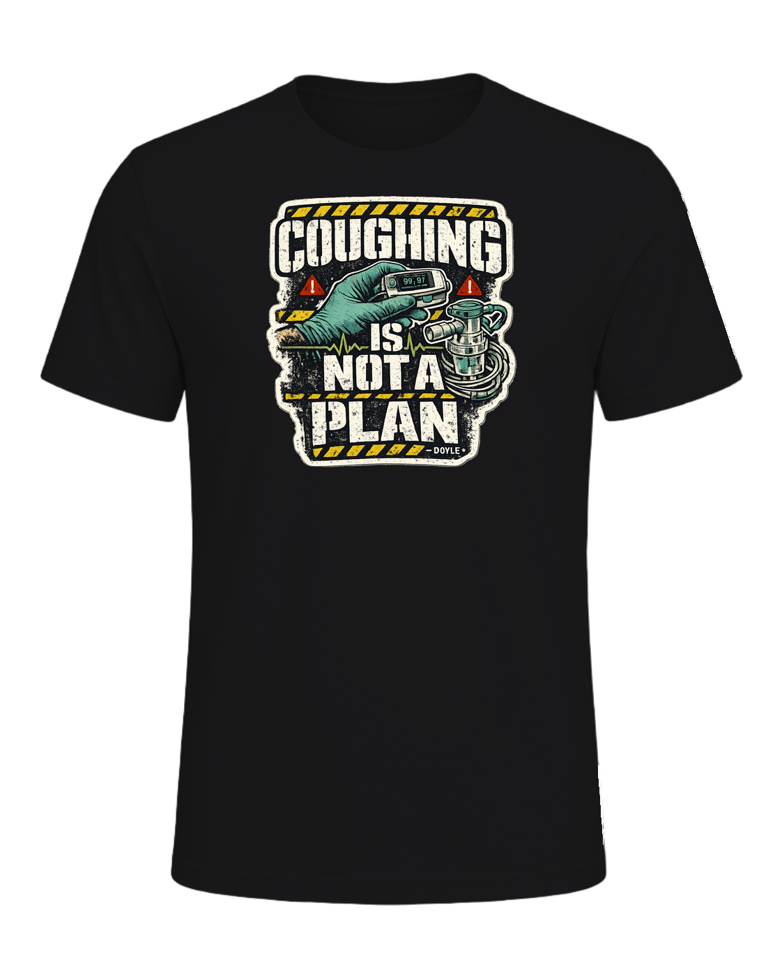 Coughing Is Not A Plan Tee — Dark Grey Heather