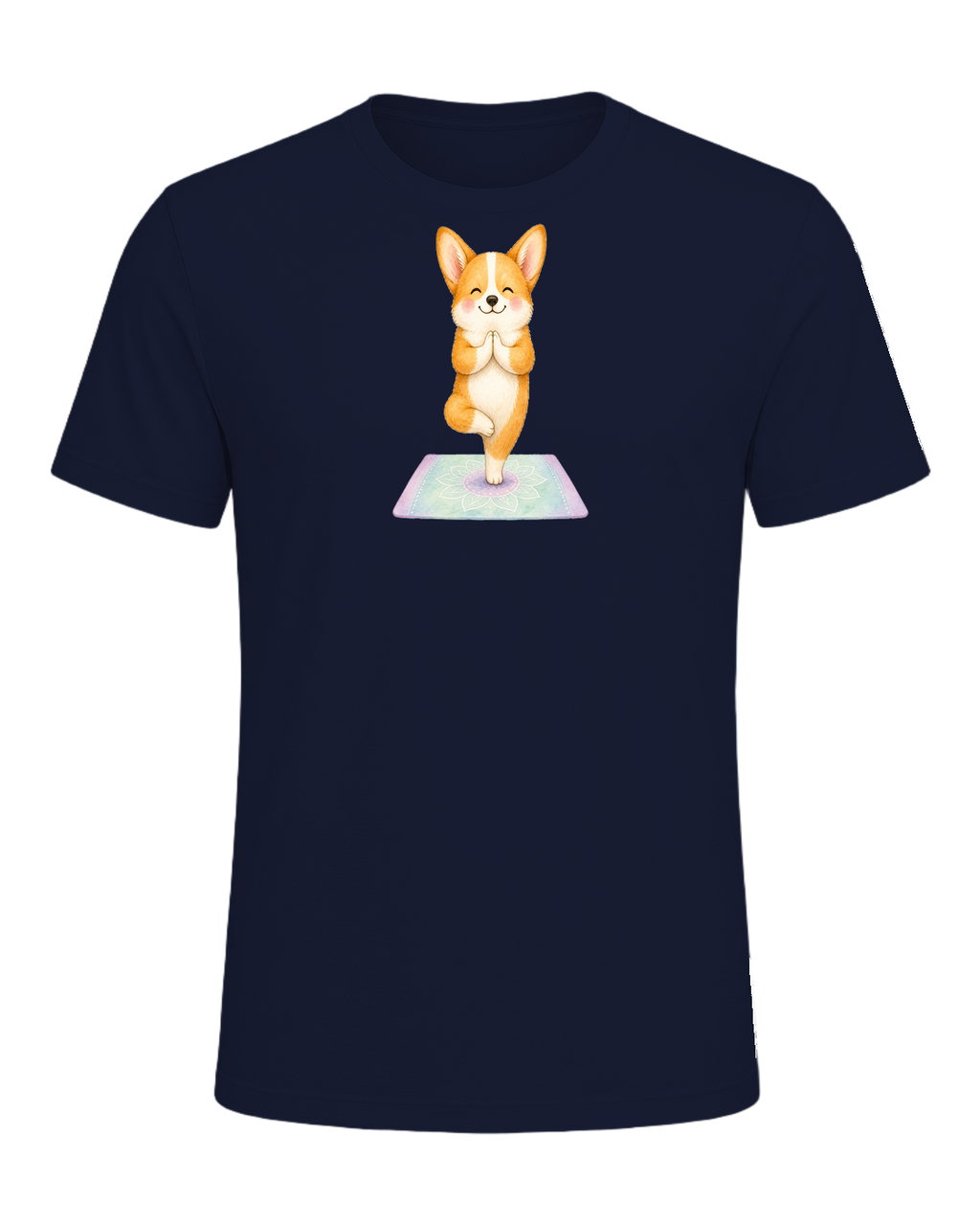 Corgi + Yoga — Navy