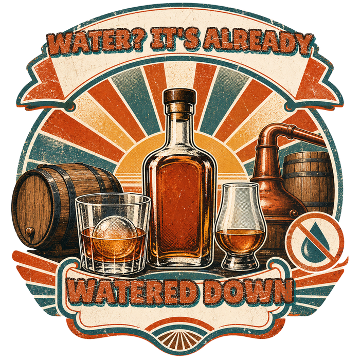 WATER? IT'S ALREADY WATERED DOWN - Retro Worn Style