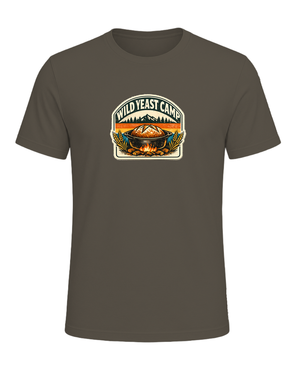 Wild Yeast Camp Tee — Army